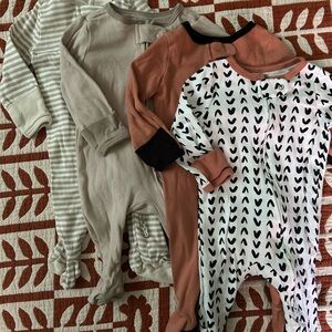 Cloud Island Footie Onesie Pajamas Bundle 0-3